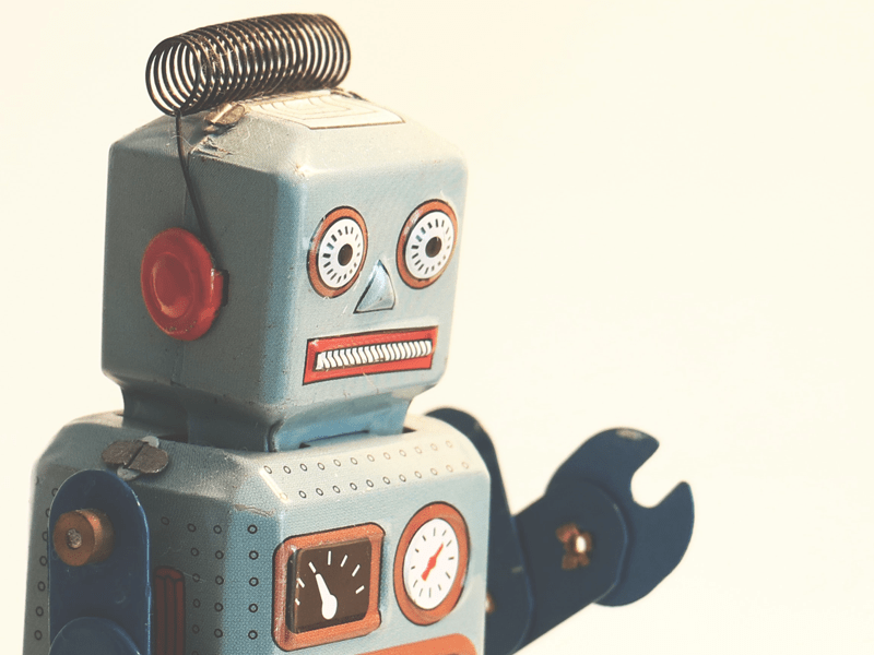 Antique Tin Robot Wind-up Toy