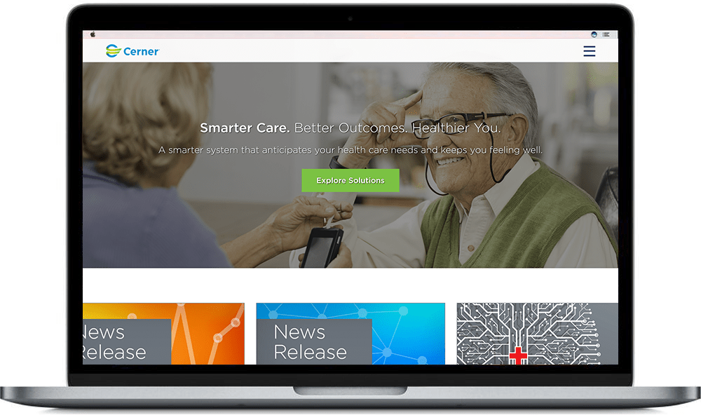 Cerner.com homepage in March 2017